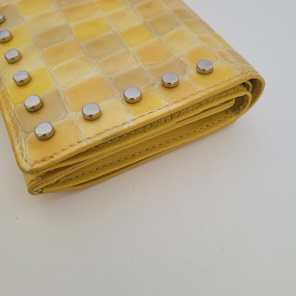 Cocco Fiore Zip Clutch Purple Croc Animal Embossed Large Wallet Long Card Holder - Picture 9 of 11